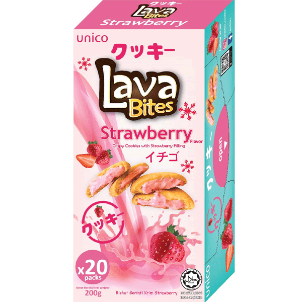 Lava Bites Strawberry Cookies 200g