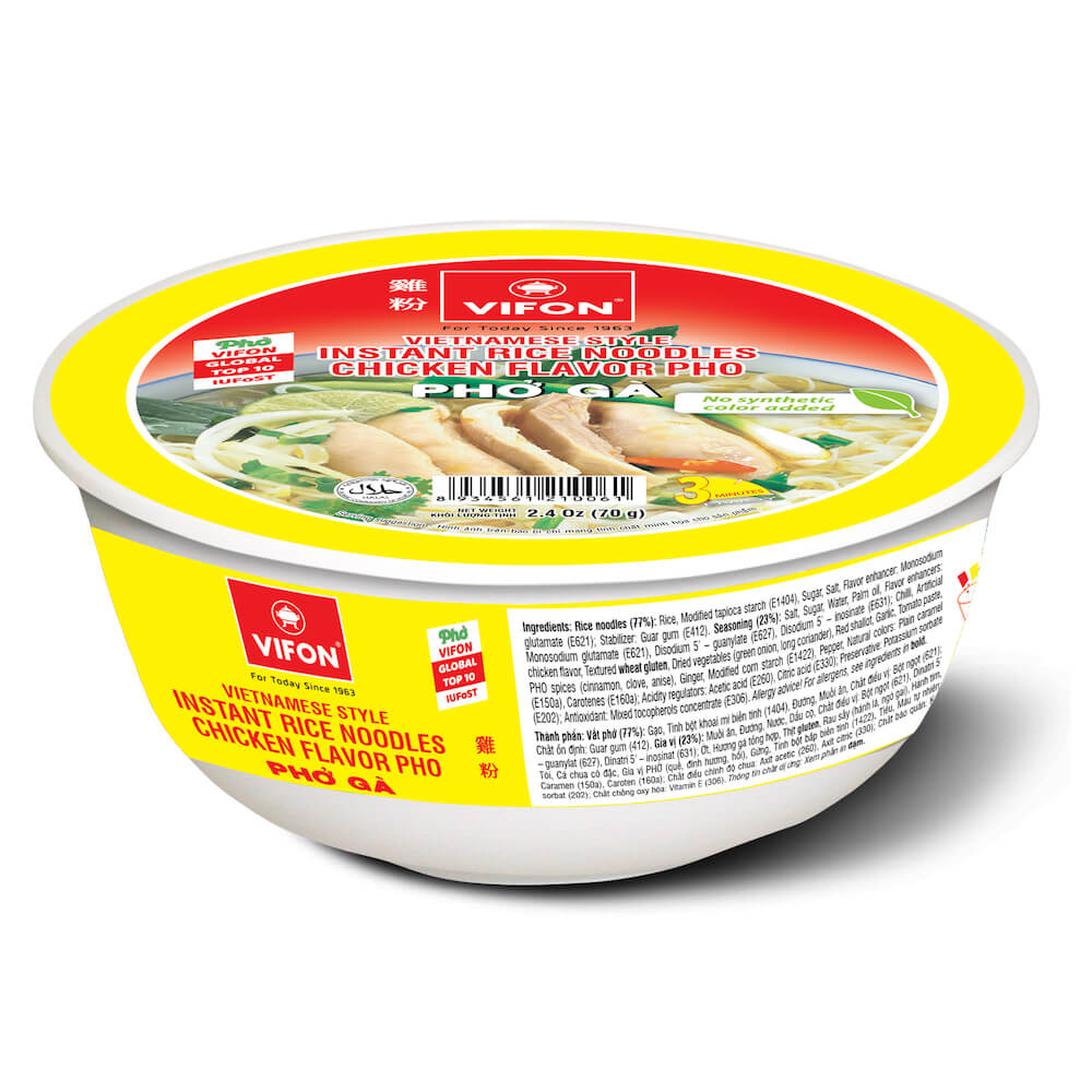 Vifon Instant Rice Noodles Chicken Bowl 70g