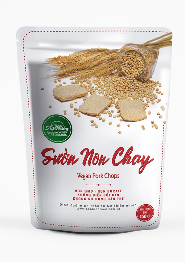 Köp An Nhien Vegan Soy Pork Chops 150g hos Coopers Candy