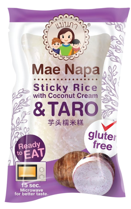 Läs mer om Mae Napa Sticky Rice Cake Taro 80g
