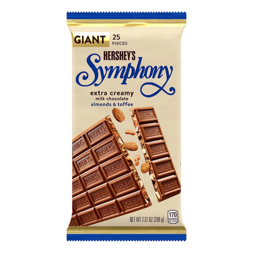 Hersheys Symphony Extra Creamy Milk Chocolate, Almonds and Toffee 120g
