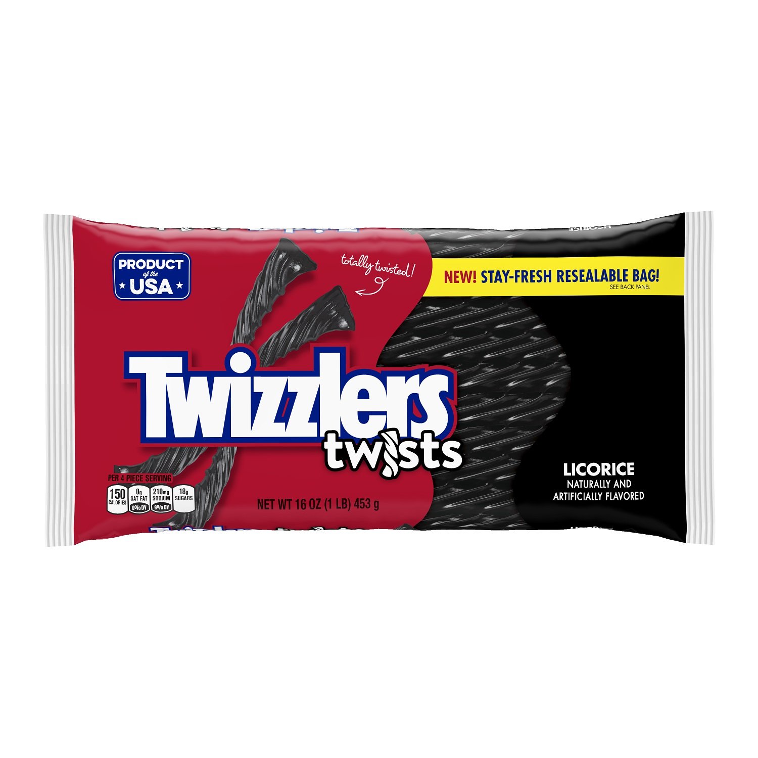 Läs mer om Twizzlers Licorice 454g