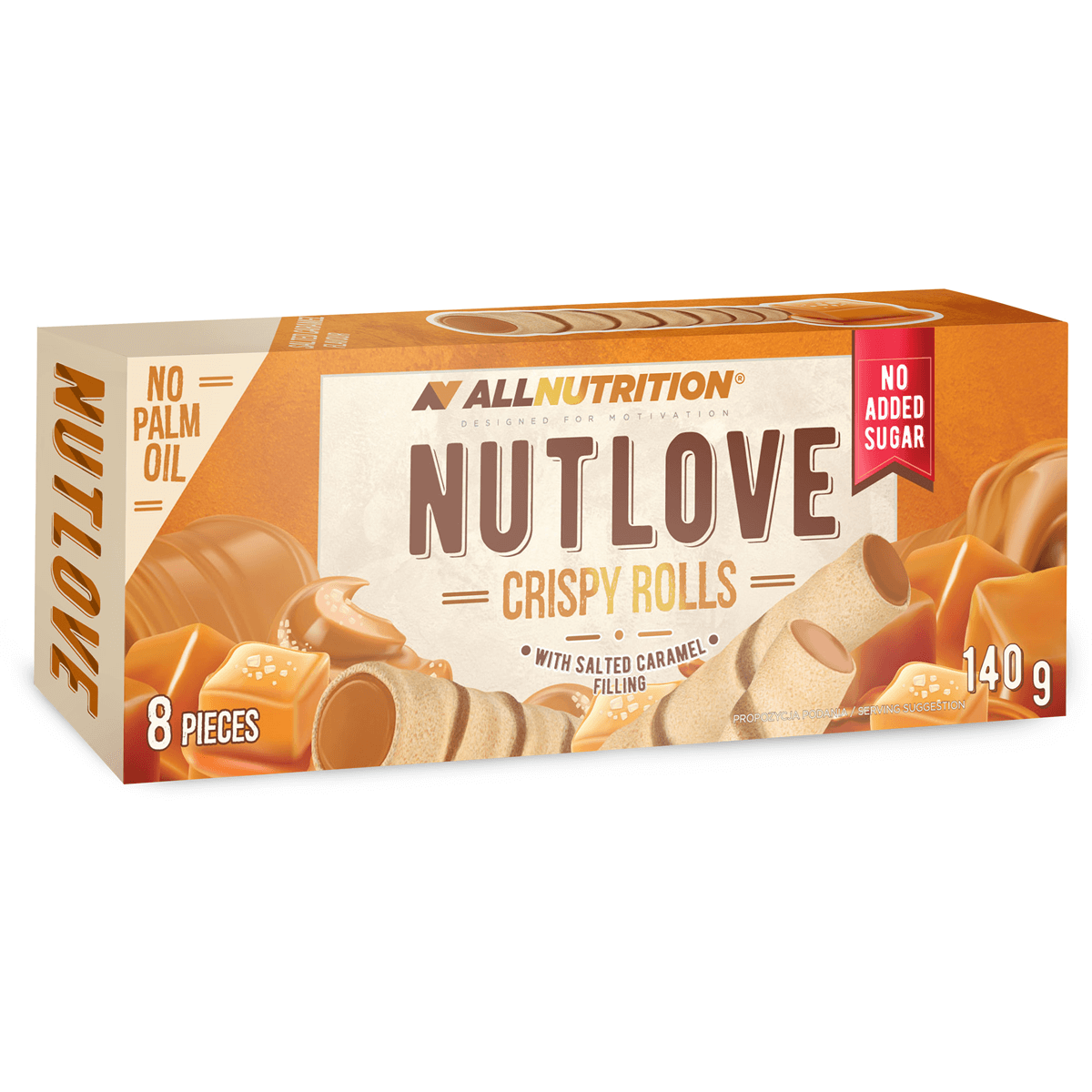 Allnutrition Nutlove Crispy Rolls Salted Caramel 140g