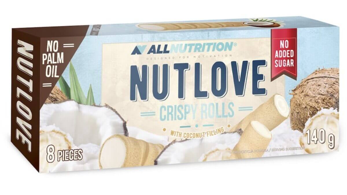 Läs mer om Allnutrition Nutlove Crispy Rolls Coconut 140g