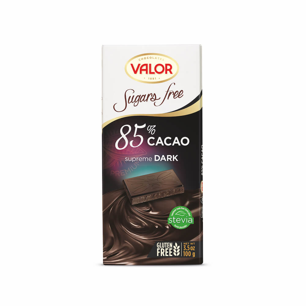 Läs mer om Valor 85% Mörk choklad sockerfri 100g