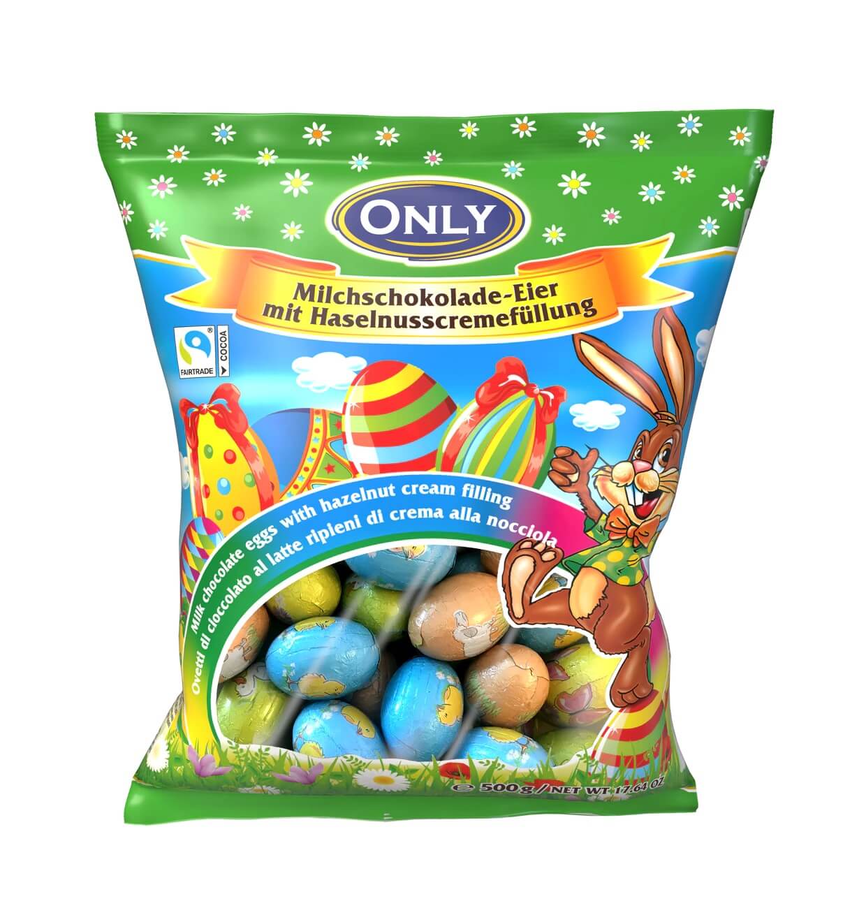 Läs mer om ONLY Milk Chocolate Eggs with Hazelnut Cream - Big 500g