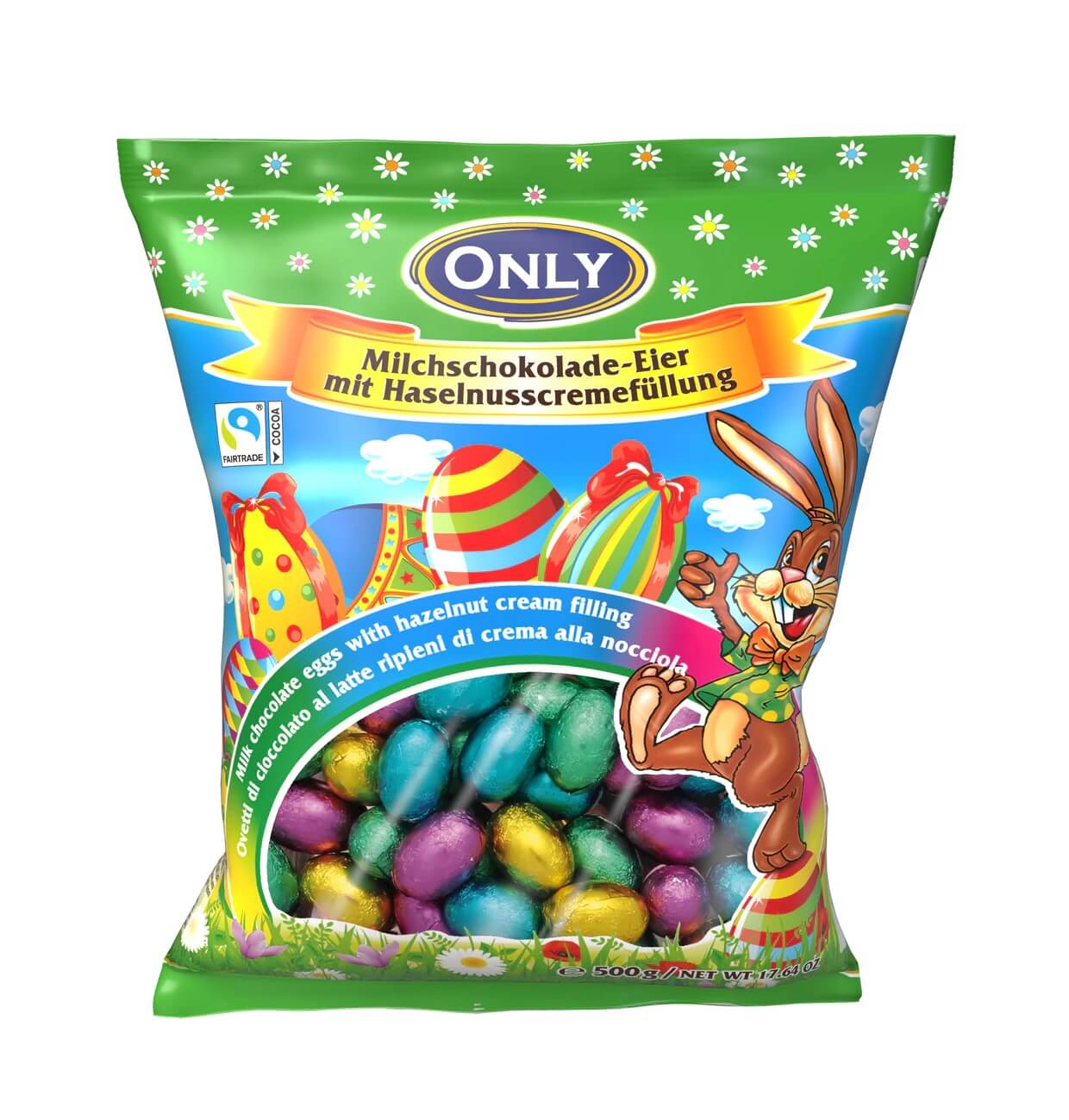 Läs mer om ONLY Milk Chocolate Eggs with Hazelnut Cream - Small 500g