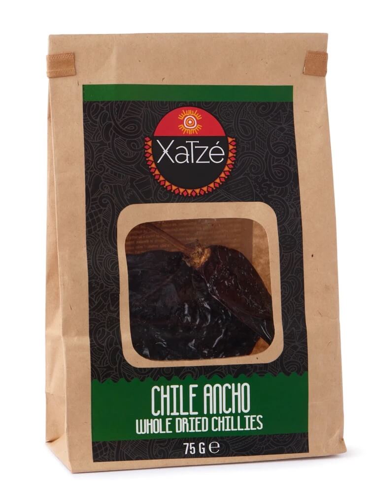 Xatze Ancho Whole Dried Chilis 75g