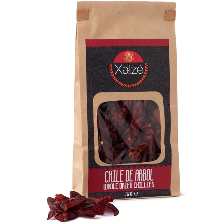 Läs mer om Xatze Chiie De Arbol Whole Dried Chilis 75g