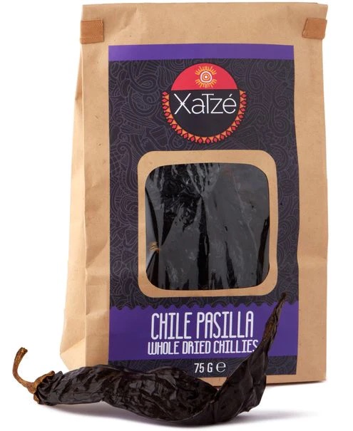 Xatze Chiie Pasilla Whole Dried Chilis 75g