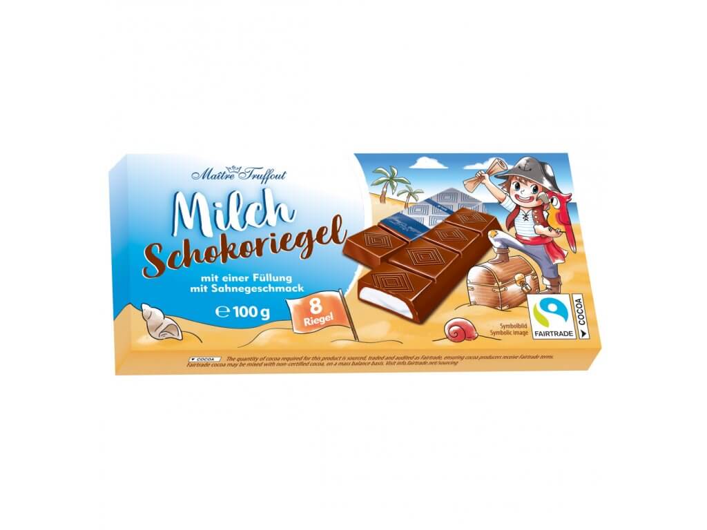 Läs mer om Maitre Truffout Milk Chocolate with Cream Filling 100g