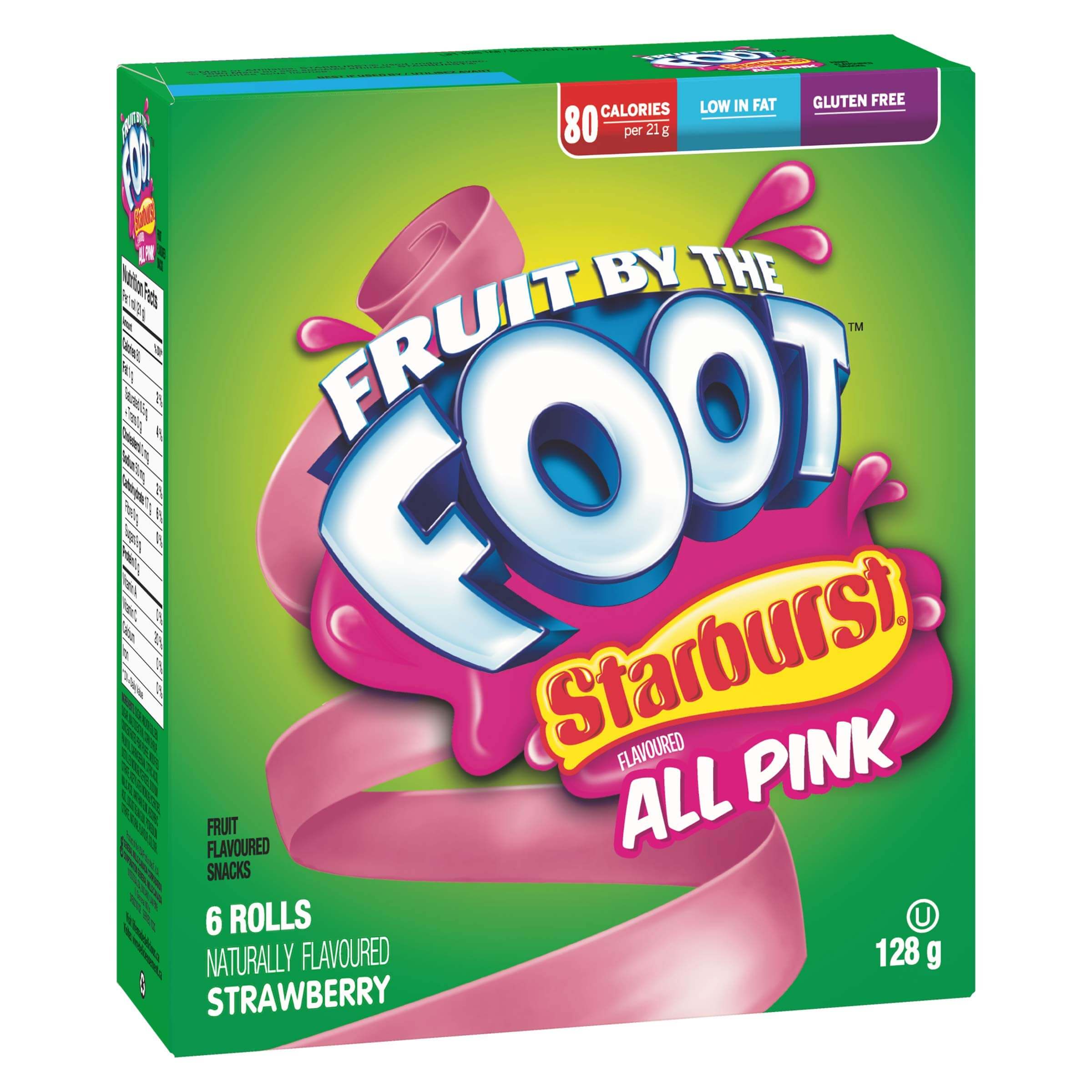 Läs mer om Fruit By The Foot Starburst All Pink 128g