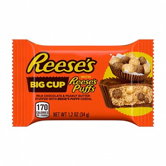Läs mer om Reeses Big Cup with Reeses Puffs 34g
