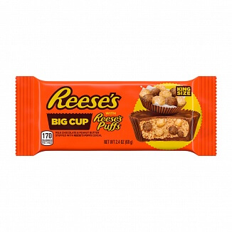 Läs mer om Reeses Big Cup with Reeses Puffs King Size 68g