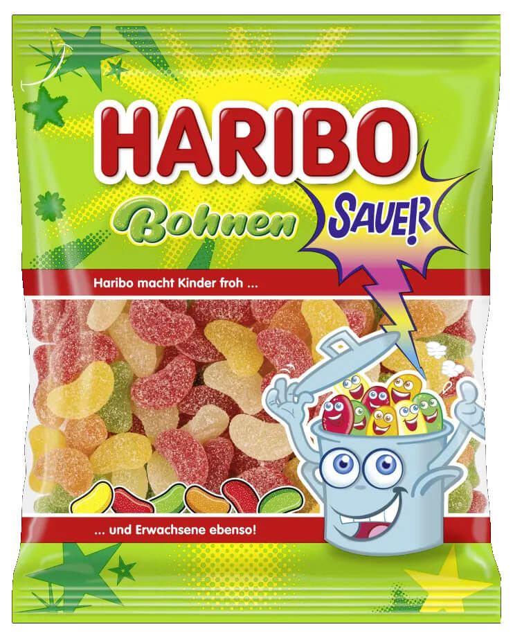 Läs mer om Haribo Bohnen Sour 175g