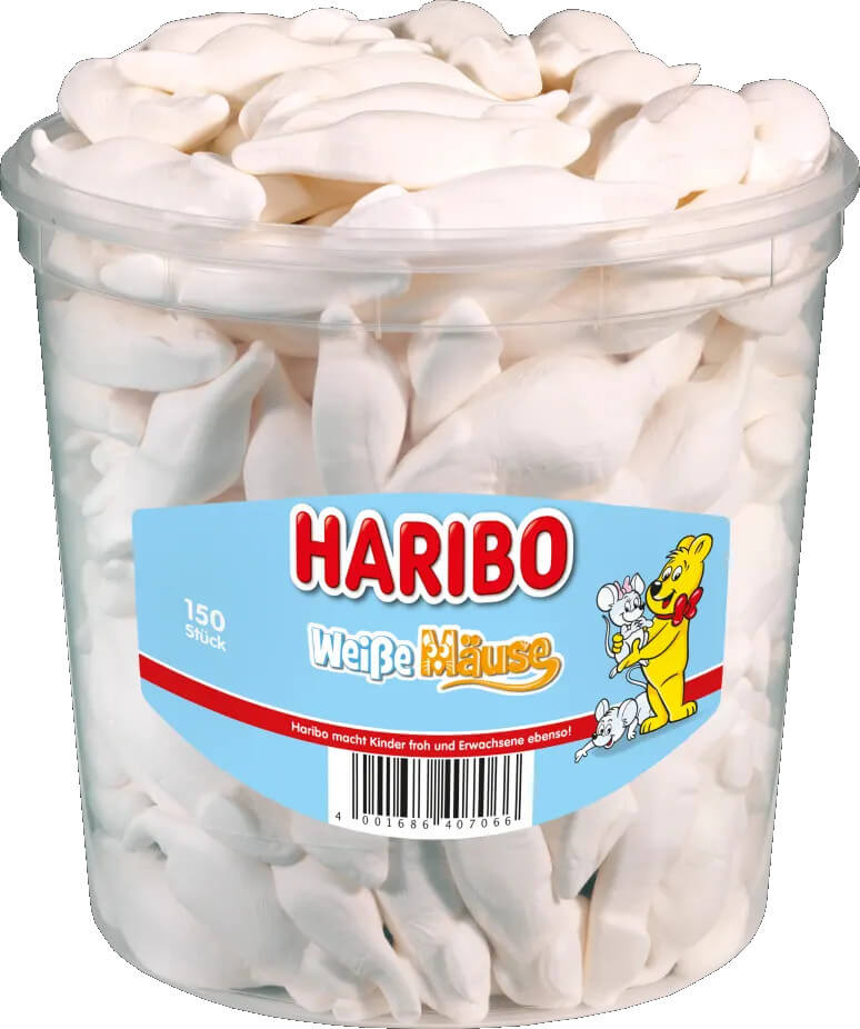 Läs mer om Haribo White Mice 1.05kg