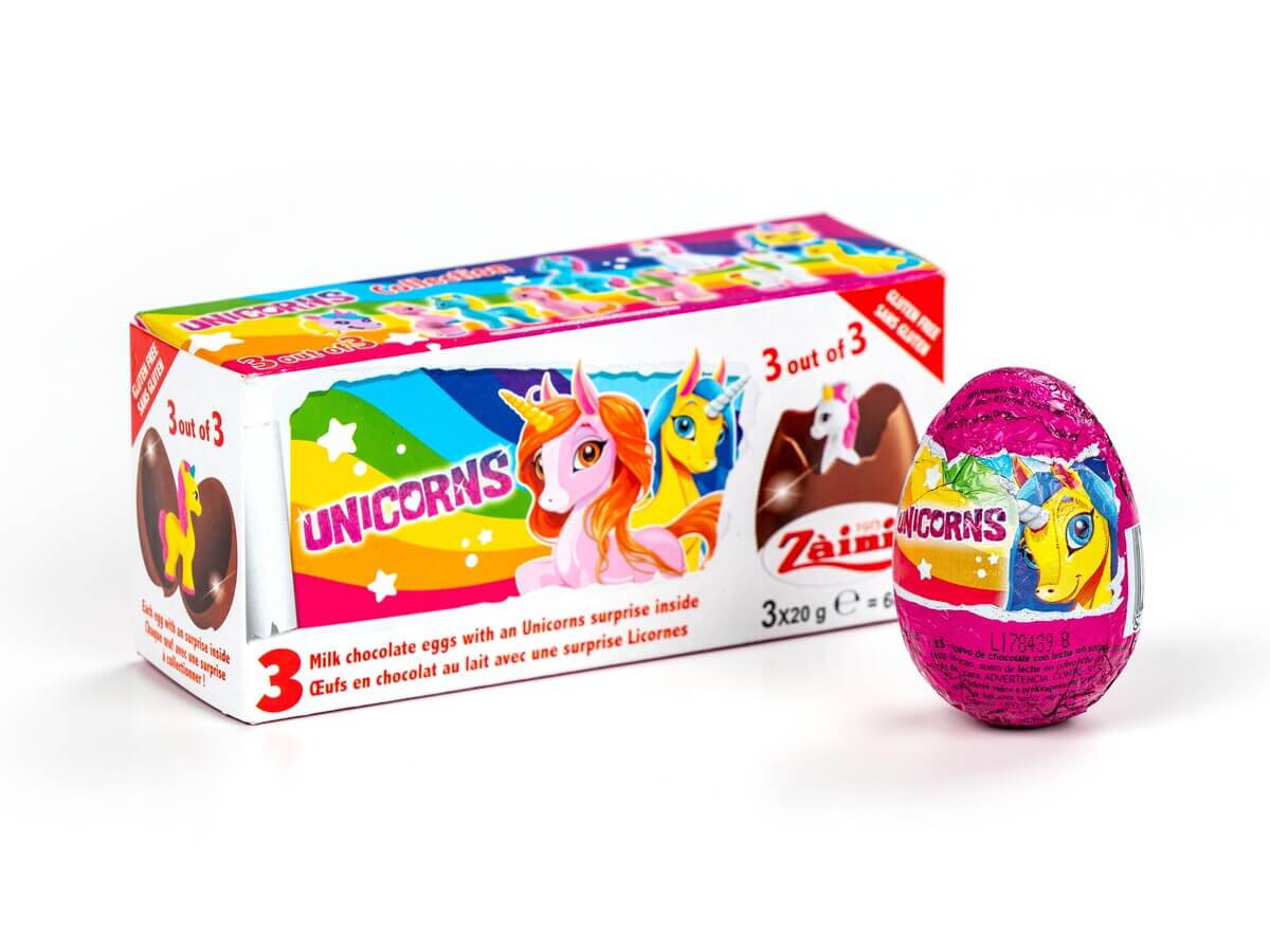 Unicorn Surprise Chokladägg 3-pack