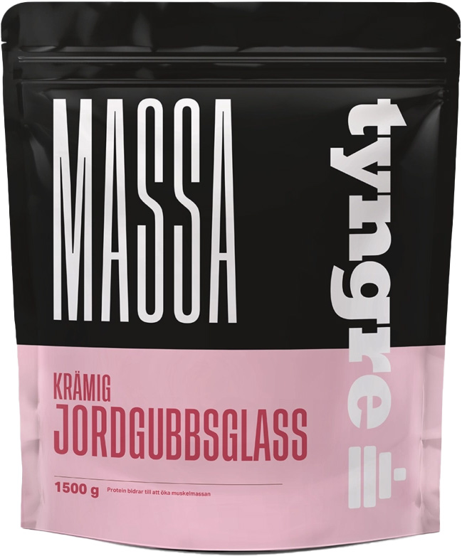 Läs mer om Tyngre Massa Krämig Jordgubbsglass 1500g