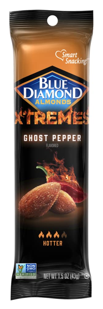 Läs mer om Blue Diamond Xtremes Ghost Pepper Flavored Almonds 43g