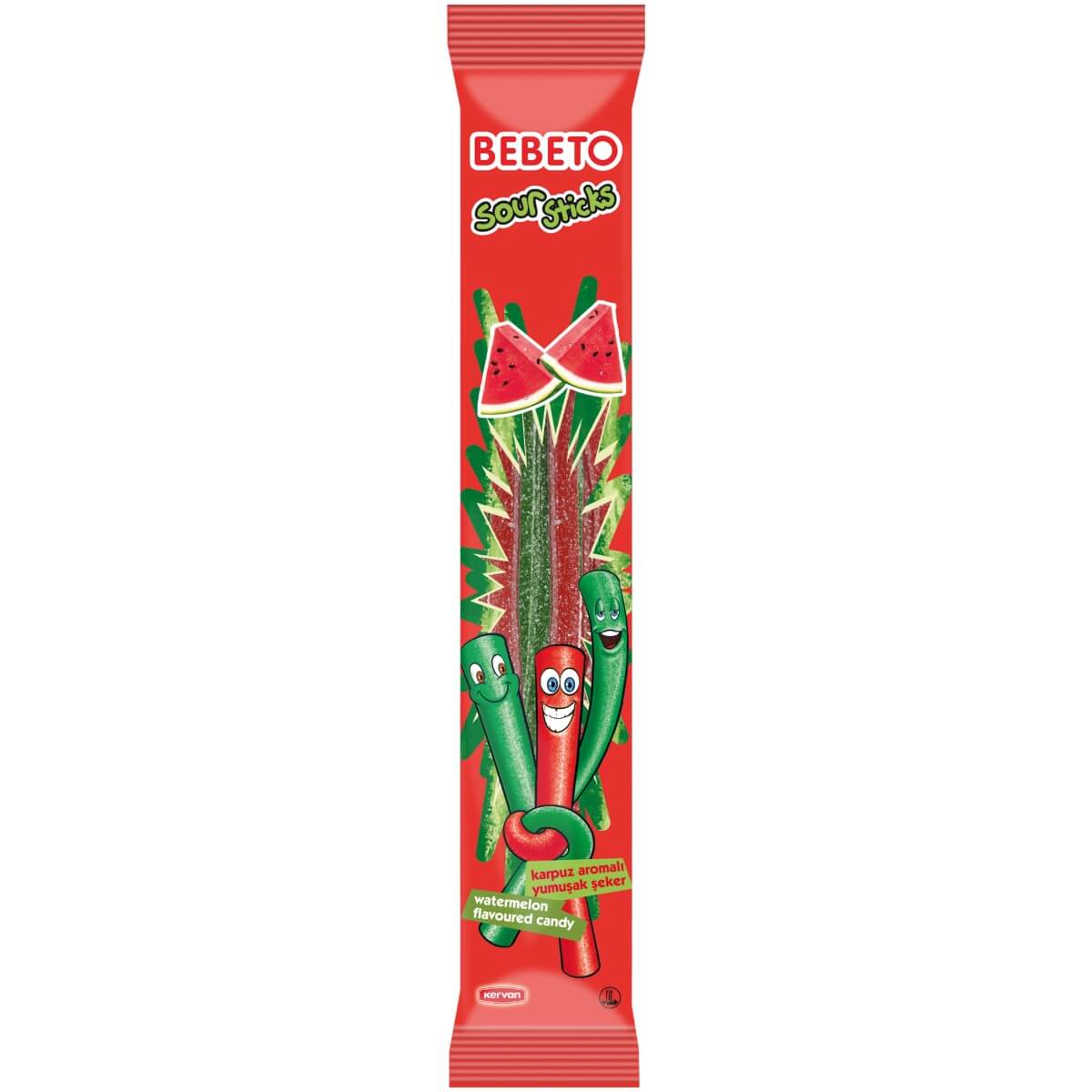 Läs mer om Bebeto Sour Stick - Watermelon 35g