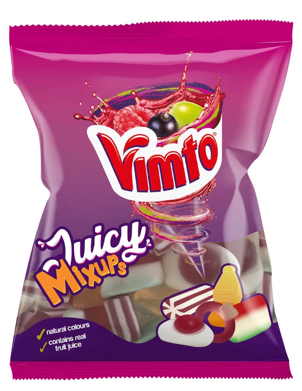 Läs mer om Vimto Juicy Mix-Ups 140g