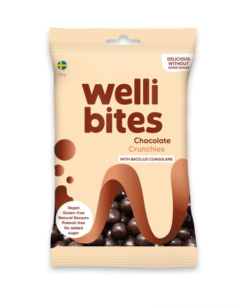 Läs mer om Wellibites Chocolate Crunchies 50g