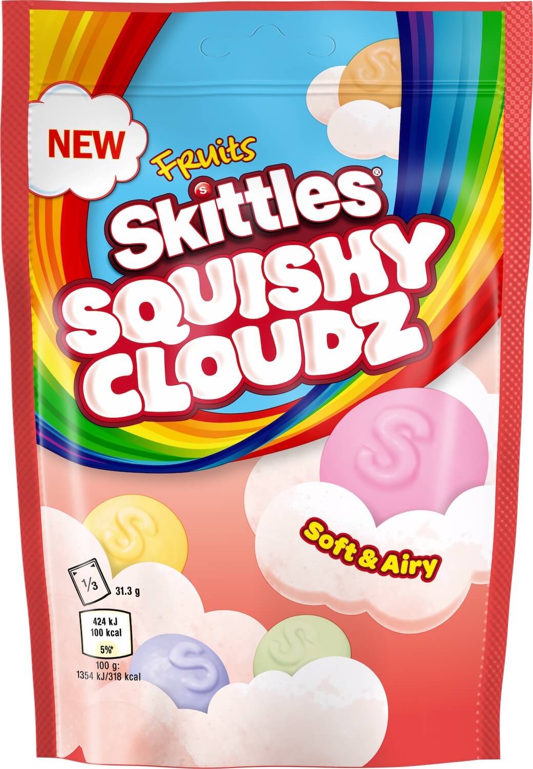 Läs mer om Skittles Squishy Cloudz Fruit 94g