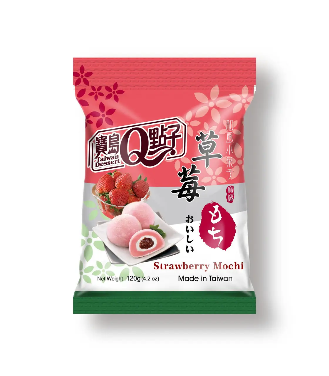 Läs mer om Taiwan Dessert Mochi Cake Strawberry 120g