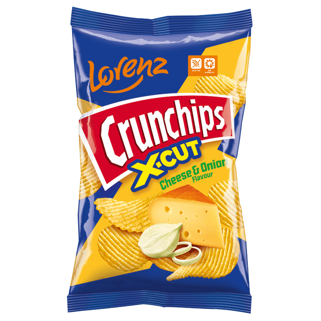 Lorenz Crunchips X-cut Chips Cheese & Onion 150g