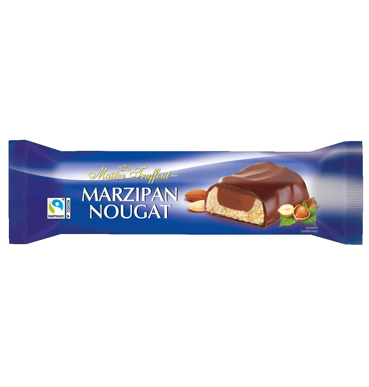 Läs mer om Maitre Truffout Marzipan Nougat with Milk Chocolate 75g