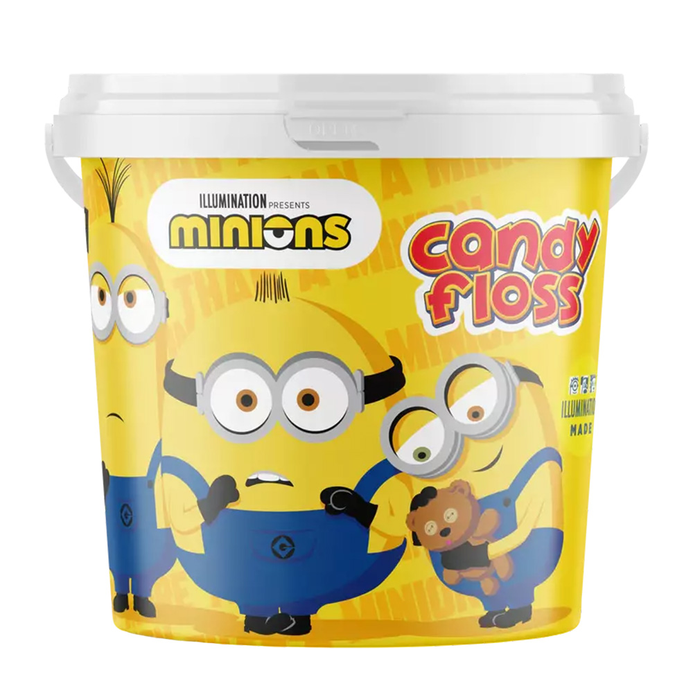 Läs mer om Sockervadd Minions Hink 50g