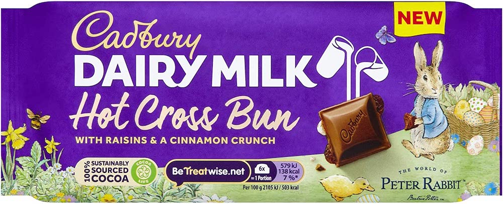 Läs mer om Cadbury Dairy Milk Hot Cross Bun 110g