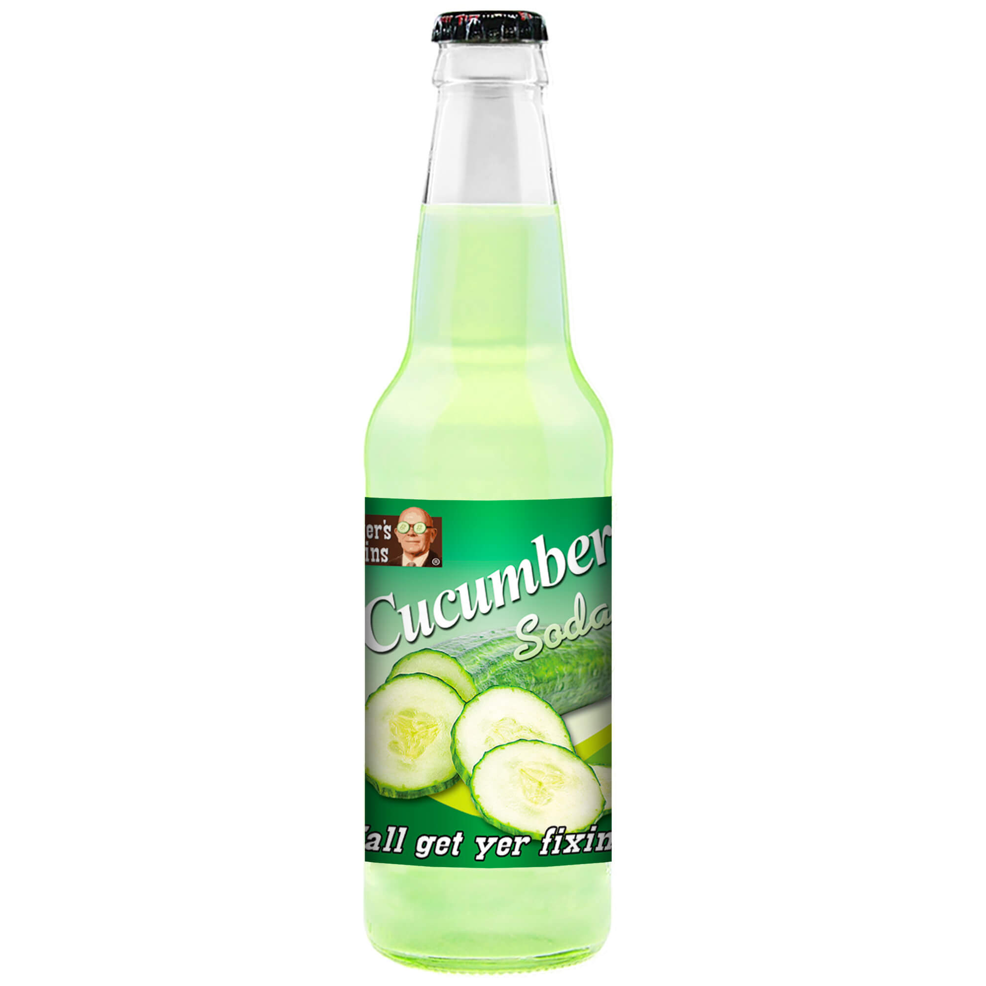 Läs mer om Rocket Fizz Lesters Fixins - Cucumber Soda 355ml