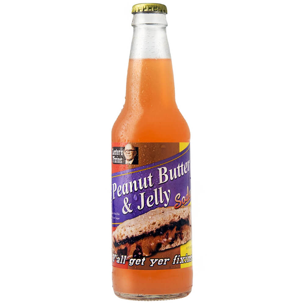 Läs mer om Rocket Fizz Lesters Fixins - Peanut Butter & Jelly Soda 355ml