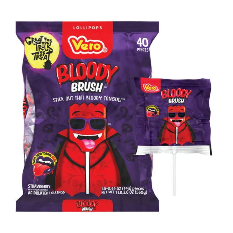Läs mer om Vero Lollipops - Bloody Brush 40st