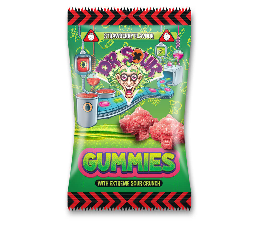 Läs mer om Dr Sour Gummies Strawberry 200g