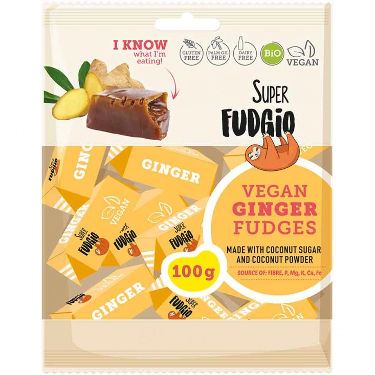 Läs mer om Super Fudgio Ekologisk Ingefära Vegan 100g