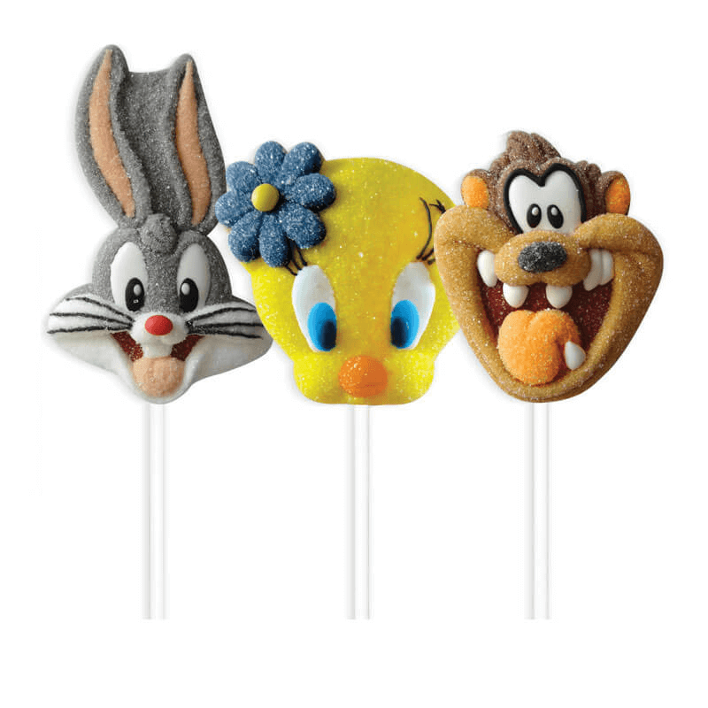Läs mer om Looney Tunes Marshmallow Lollipop 45g