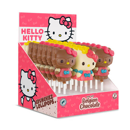 Köp Hello Kitty Chocolate Lollipop 30g hos Coopers Candy