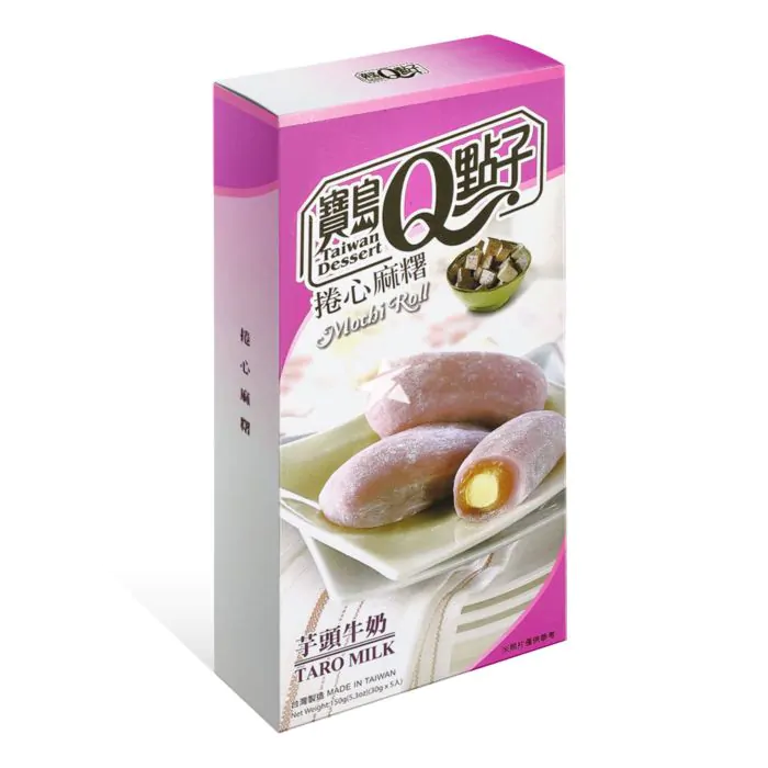 Läs mer om Taiwan Dessert Mochi Roll Taro Milk 150g