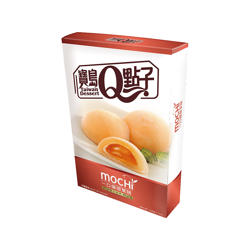 Läs mer om Taiwan Dessert - Mochi Cake Peach 104g