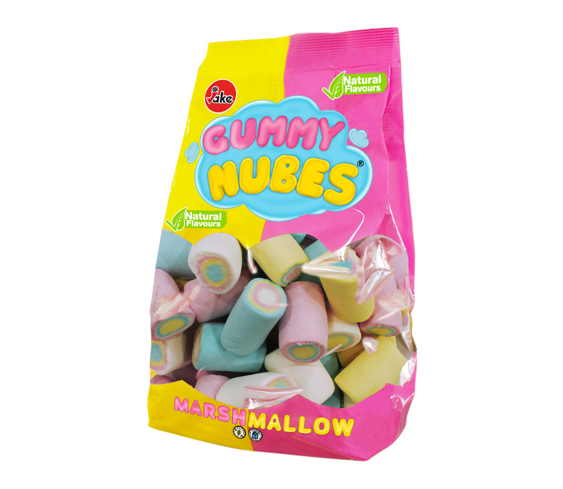Läs mer om Jake Gummy Nubes Rainbow Mallows 500g