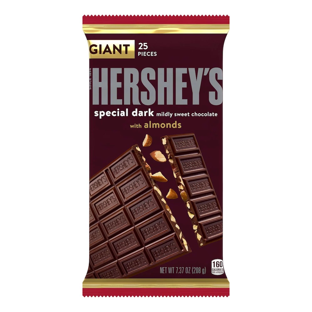 Läs mer om Hersheys Special Dark with Almonds Giant Bar 209g