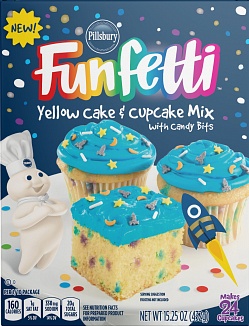 Pillsbury Funfetti Yellow Cake & Cupcake Mix With Candy Bits 432g