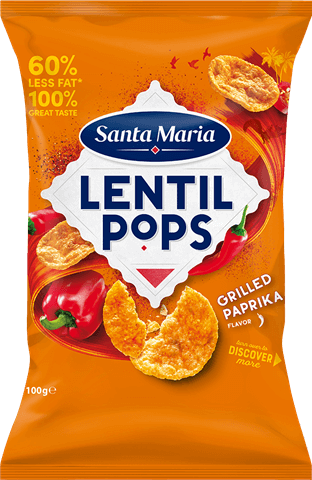 Läs mer om Santa Maria Lentil Pops Grilled Paprika 100g
