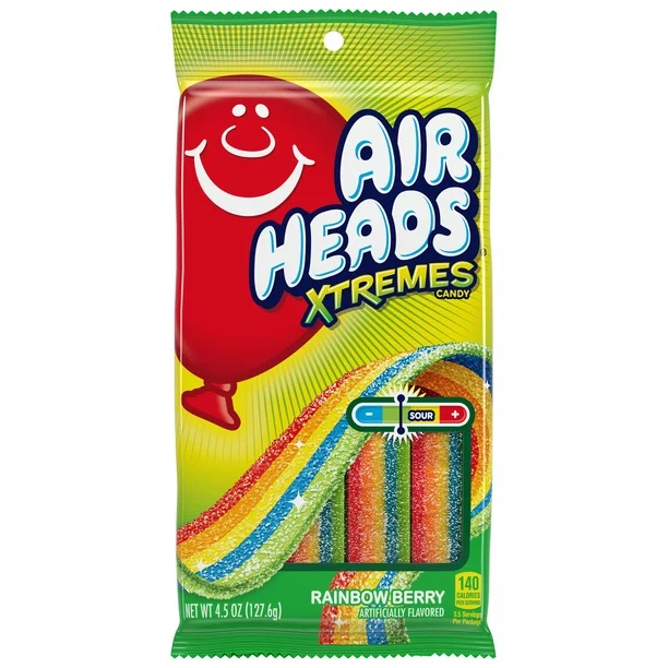 Airheads Xtremes Rainbow Sour Berry Belts 128g