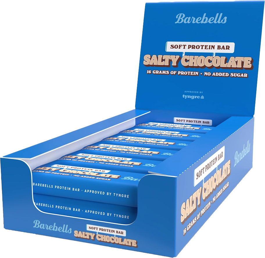 Läs mer om Barebells Protein Bar - Salty Chocolate 55g x 12st