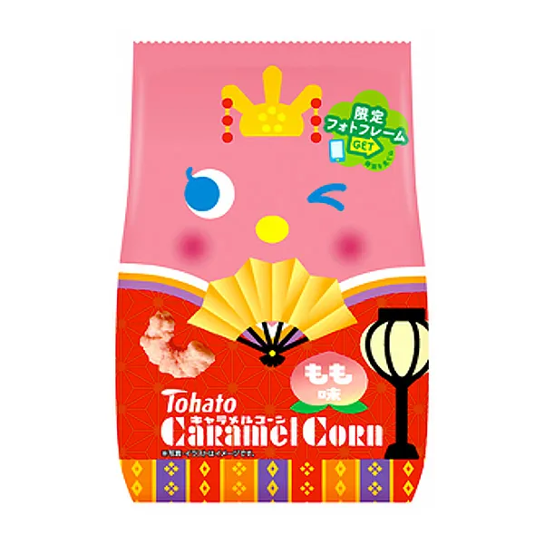 Läs mer om Tohato Caramel Corn Snacks Peach Flavour 68g