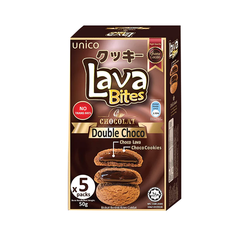 Läs mer om Lava Bites Cookies Double Choco 200g