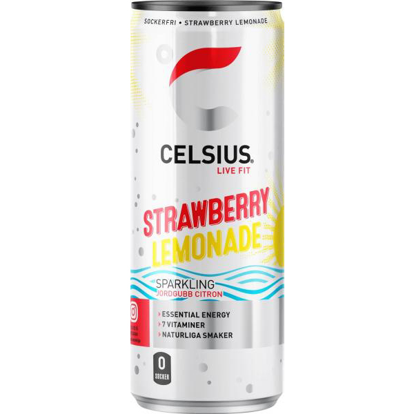 Läs mer om Celsius Strawberry Lemonade 355ml